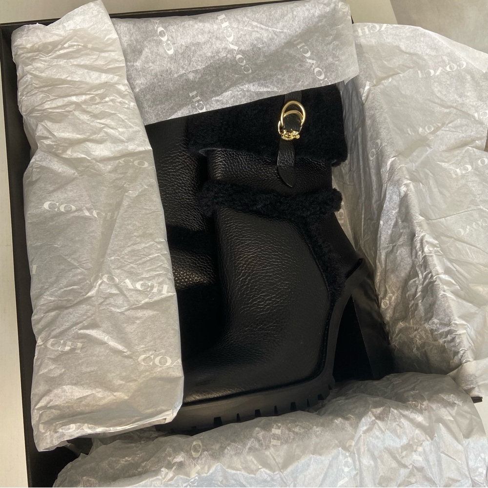 COACH NIB Harlie Bootie Black Size 7 - Picture 13 of 14